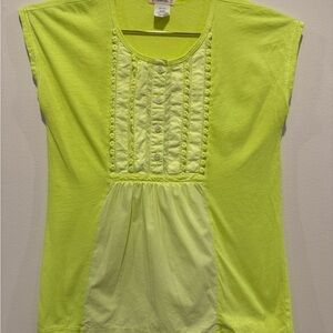 Crewcuts Bright Lime Green Kids Blouse